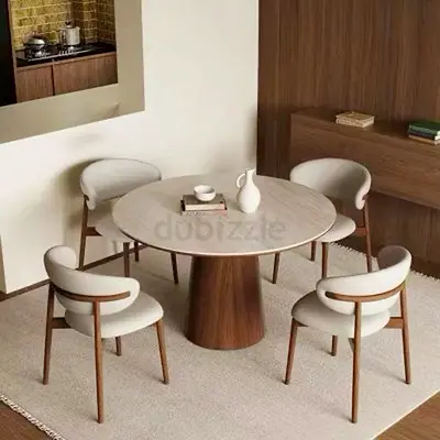 Modern Dining Table Set with Elegant Chairs