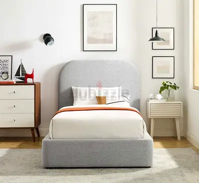 Modern Grey Bed with Storage