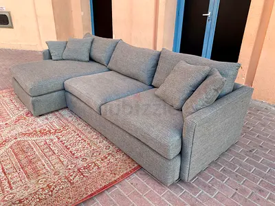 Looks ____ Gʻreat CrateBarrel Lounge Deep feather filled L Shape Sofa