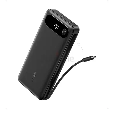Anker Power Bank, 20,000mAh Portable Charger with Built-In USB-C Cable, 87W Max Fast Charging Batter