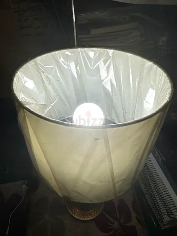 Vintage Table Lamp with Gold Shade