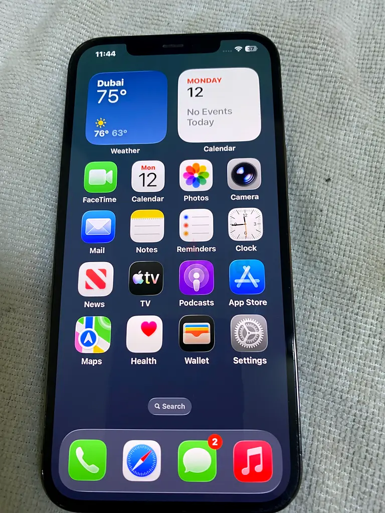 iPhone 12 Pro Max de 128 GB, color azul, teléfono súper limpio
