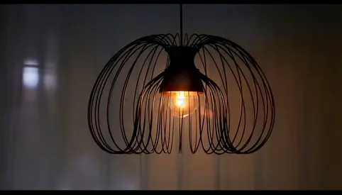 Stylish Black Wire Pendant Light (Qty 2)