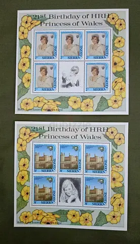 Commemorative Stamps: 21st Birthday of HRH Princess of Wales