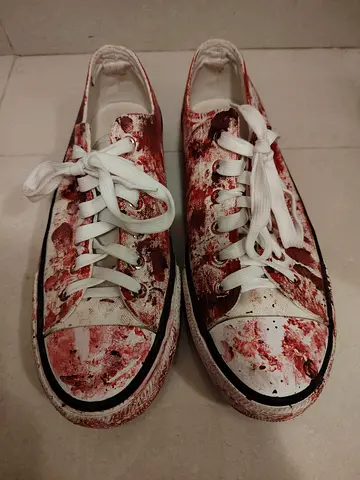 Customized fake blood-like shoes
