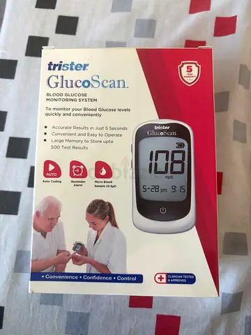 Trister GlucoScan - Blood Glucose Monitor - Sugar Level - Glucometer