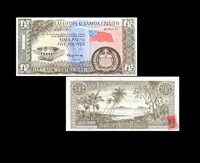 Rare 5 Pound Note from Western Samoa