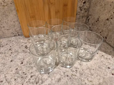 Set of 11 Clear Glass Tumblers IKEA