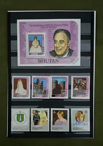 Bhutan Royal Family Commemorative Stamp Collection