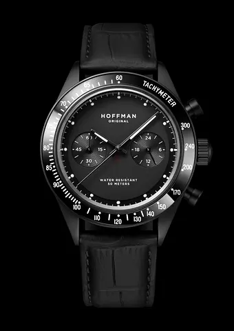 Hoffman All Black Racing 40 Watch With Warranty