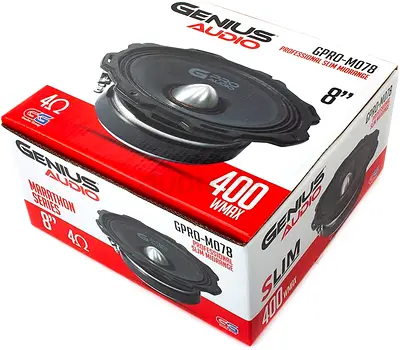 Genius Audio GPRO-M078 8 400 Watts Max 200 Watts RMS Pro Audio Midrange Speakers