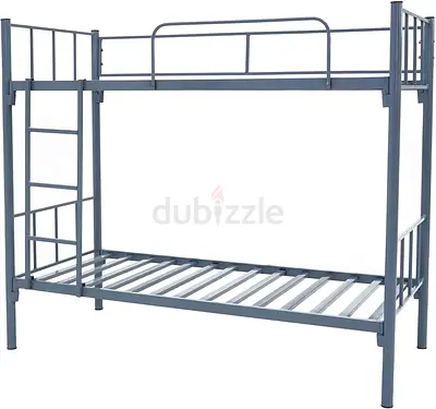 Sturdy Metal Bunk Bed Frame - Space Saver for Kids or Guests - Ready to Take