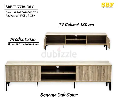Stylish Sonama Oak TV Cabinet - 180cm