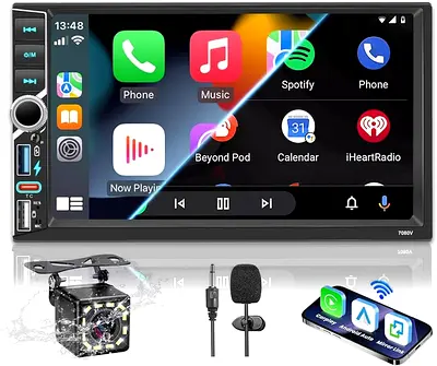 2 Din BT Car Radio Car Play with Wireless Carplay and Android Car