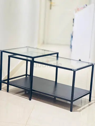 Stylish Glass-Top Side Table ikea