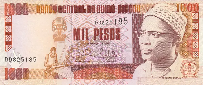 GUINEA BISSAU 1000 PESOS BANKNOTE 1993