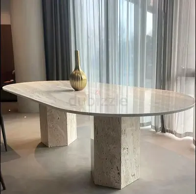 Stylish Modern Dining Table with Elegantly Shaped Base