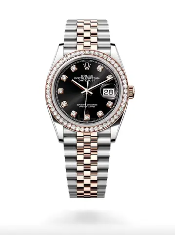 Rolex Datejust 36 Two-Tone Everose Gold Diamond Bezel – Ref 126281RBR
