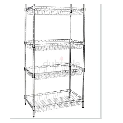 Sturdy Metal Wire Shelving Unit for Efficient Storage size [160cm hight/35cm width/80cm L]-4 Level