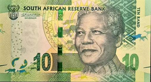 SOUTH AFRICA 10 RAND BANKNOTE 2015