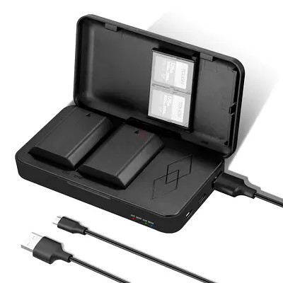 NEEWER NP-FZ100 Sony Replacement Battery Charger Set with Versatile Charging Case