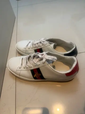 Gucci White Sneakers with Colorful Accents