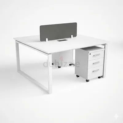 2 Person Workstation with 2 Pedestal Drawers in Dubai, UAE.