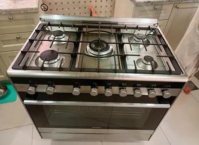 Premium Siemens 5-Burner Full Gas Cooker – 90×60 cm – Grill Frame Set – Italian Engineering