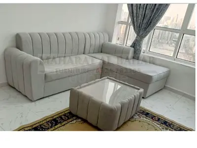 Modern L-Shaped Sofa Set with Coffee Table