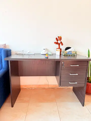 Sturdy Wooden Study Table with Storage