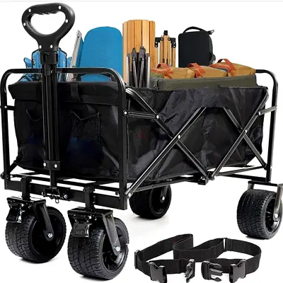 Versatile Folding Utility Cart for Outdoor Adventures