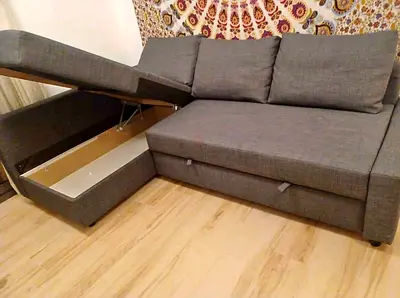 Comfortable Grey Sofa Bed with Storage