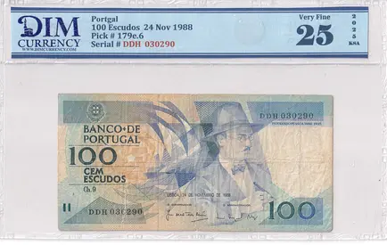 Portugal banknote 100 Escudos 1988 60AED