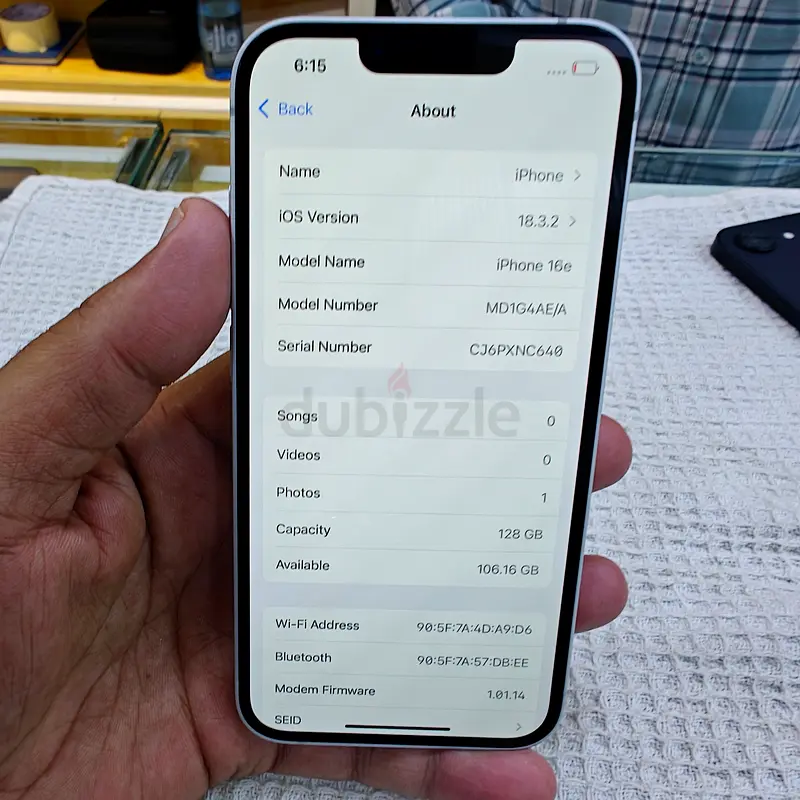 Iphone 16 E 128 gb TRA65073404732035113