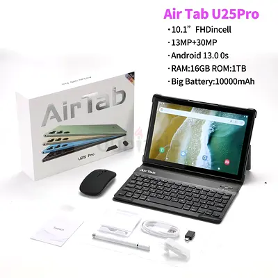 Air Tab U25Pro - Powerful 10.1 Android Tablet with Accessories