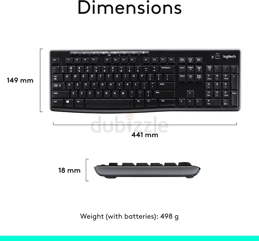 Logitech Mk270 Wireless Keyboard And Mouse Combo For Windows65073404874882113