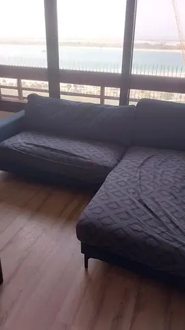 Comfortable L-Shaped Sofa with Beautiful View