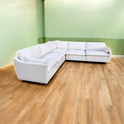 Elegant L-Shaped marina home Sofa in Soft Fabric