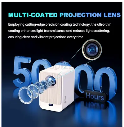 AOC 1080P Smart Projector,Fully Sealed,300 ANSI  12000 Lumen  Auto Focus  Android 12.