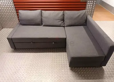 Modern Grey L-Shaped Sofa bed with Storage