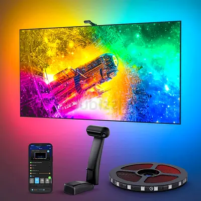 Govee Envisual TV LED Backlight T2 with Dual Cameras, 11.8ft RGBIC Wi-Fi LED Strip Lights for 55-65