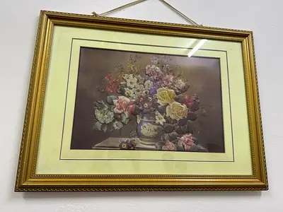 Framed Vintage Floral Print
