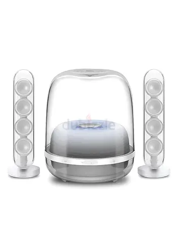 HK WIRELESS SOUNDSTICKS Stylish Transparent Bluetooth Speakers Set