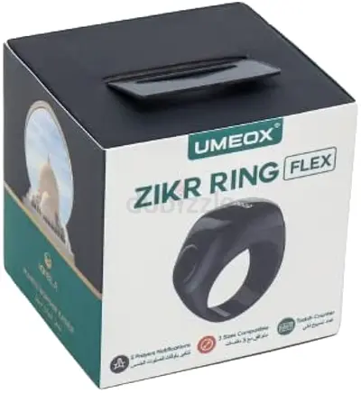 UMEOX iQIBLA Smart Tasbih Zikr Ring Flex (F01) Plastic Version