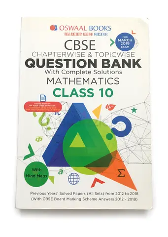 Oswaal CBSE Chapterwise  Topicwise Question Bank for Class 10 Mathematics