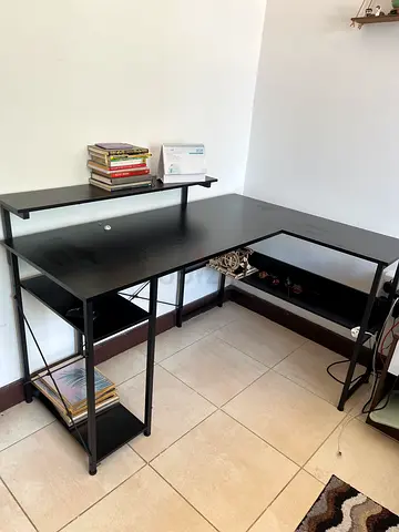 Stylish Study Table with Shelves