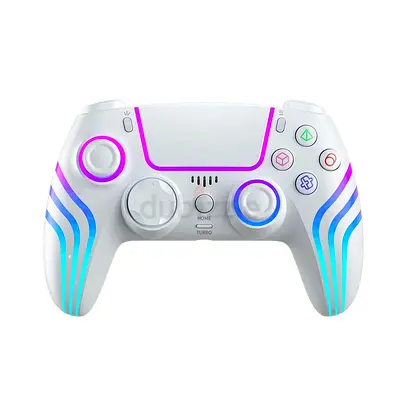 Stylish Wireless Game Controller with Vibrant LED Lights