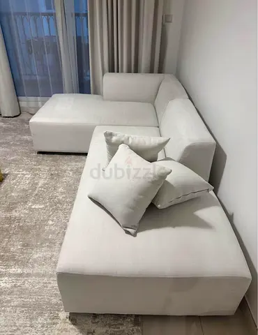 Modern White Corner Sofa