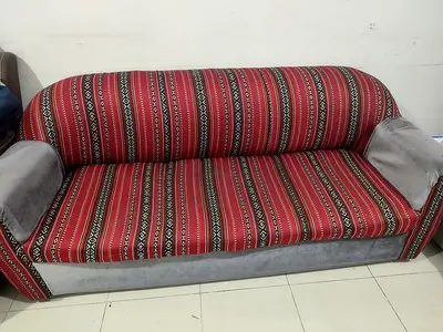 Comfortable Arabic style Red and Gray Sofa