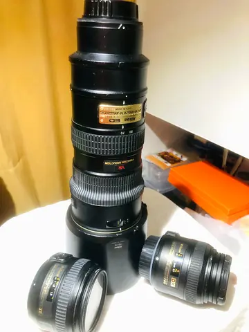 Professional Camera Lens Collection Nikon 70-200mm f2.8VR  50mm f1.4. 40mm f2.8, 70-300mm f4.5VR